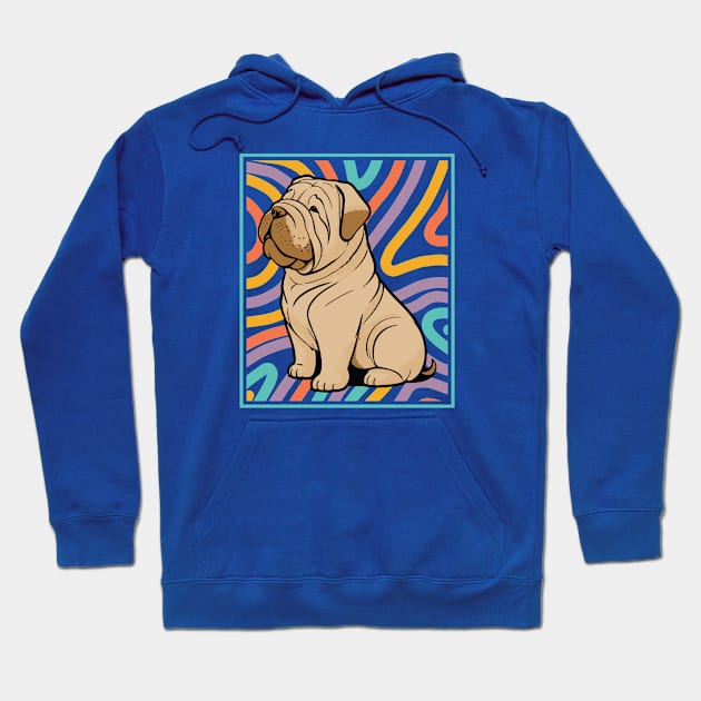 Colorful and Cute Shar Pei Puppy KH Hoodie by SLAG_Creative